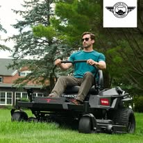 Toro zero-turn mower in action